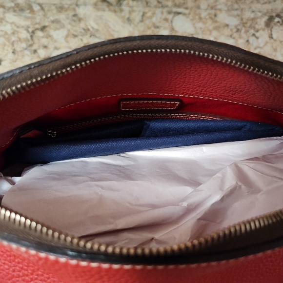 Dooney & Bourke Double Tassel Pebble Grained Leather Satchel NWT Made In The USA - Picture 7 of 8